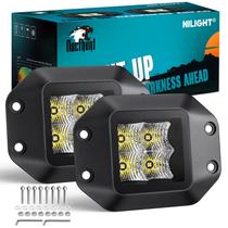 LED Pod Lights Nilight Flush Mount de 4,7 polegadas, 4 LED, 2 unidades