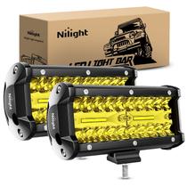 LED Pods Nilight 2 unidades 16,5 cm 120 W Yellow Flood Spot Combo LED Pods Nilight 2 unidades 16,5 cm 120 W Yellow Flood Spot Combo