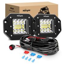 LED Pods Nilight 42W Flush Mount Spot Flood Combo Beam x2