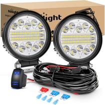 LED Pods Nilight 4,5 polegadas 69 W Round Spot Flood Combo 2 unidades