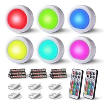 LED Puck Lights EverBrite Tap Light 80 lúmens, pacote com 6