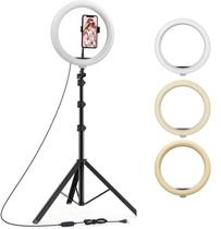 LED Ring Light 10 polegadas com controle remoto, suporte para celular, tripé de 1,3m e monopé - Modelo KRT-010 - f32 - 1 LED Ring Light 10 polegadas com controle remoto, suporte para celular, tripé de 1,3m e monopé - Modelo KRT-010 - f32 - 1