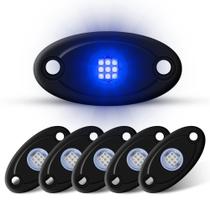 LED Rock Lights LY8 6Pods Blue Neon Underglow para carro
