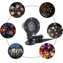 Led Snowflake Lamp Projetor Natalino Luz