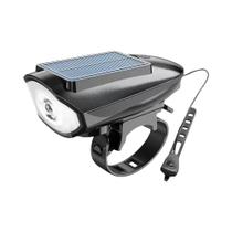 Led Solar Bicicleta Luz Chifre Lâmpada Dianteira Farol Para Mtb Mountain Road Sino Elétrico