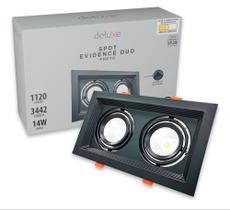 Led Spot Evidence Duo Preto Fosco Luz Fria, Neutro E Quente 110v/220v Led Spot Evidence Duo Preto Fosco Luz Fria, Neutro E Quente 110v/220v