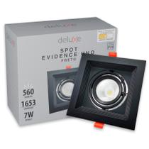 Led Spot Evidence Uno Preto Fosco Luz Quente, Fria E Neutro