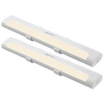 LED Stick On Lights Amazon Basics 65 lúmens, pacote com 2 unidades, branco LED Stick On Lights Amazon Basics 65 lúmens, pacote com 2 unidades, branco