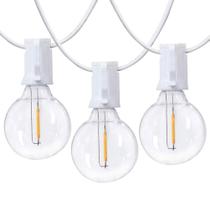 LED String Lights Couah 25 pés G40 Outdoor Patio White Wire