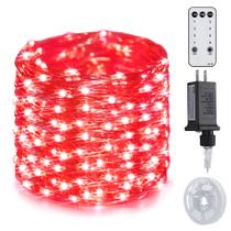 LED String Lights JMEXSUSS 200 Red 20m 8 modos de controle remoto LED String Lights JMEXSUSS 200 Red 20m 8 modos de controle remoto