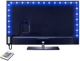 Led Strip Lights 6.56ft para 40-60in TV, 16 Color Changing 5050 LEDs Bias Lighting para HDTV, KIT DE LUZ DE LUZ DE TV LED USB com controle remoto - PINSAN