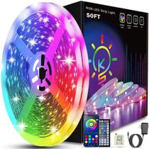 LED Strip Lights Keepsmile 15m Smart Sync Music para casa LED Strip Lights Keepsmile 15m Smart Sync Music para casa