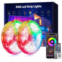 LED Strip Lights Ledagic 45m RGB Music Sync com aplicativo e controle remoto LED Strip Lights Ledagic 45m RGB Music Sync com aplicativo e controle remoto