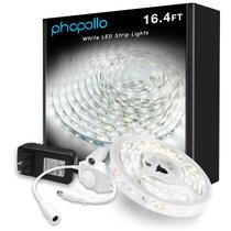 LED Strip Lights phopollo White 5m 6500K Daylight 300 LEDs