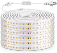 LED Strip Lights tlinkosta 16,4 pés 600 LEDs à prova d'água 3000K LED Strip Lights tlinkosta 16,4 pés 600 LEDs à prova d'água 3000K
