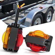 LED Trailer Fender Lights Nilight 2 peças em âmbar frontal vermelho traseiro