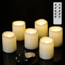 LED Votive Candles Romance Flameless Flickering, conjunto de 6