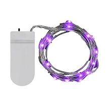 LED Wire String Lights piscam 80 polegadas em roxo