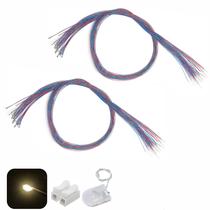 LED ZZHOB pré-conectado Micro 0402 SMD 50 unidades branco quente