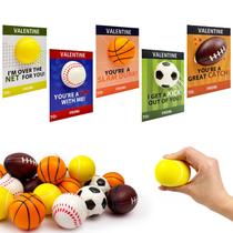 Leetous Kit com 24 Bolinhas Esportivas Mini com Cartões de Dia dos Namorados Leetous Kit com 24 Bolinhas Esportivas Mini com Cartões de Dia dos Namorados