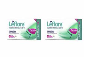 Leflora Probiótico Lactobacillus 1 Bilhão UFC Airela 30 Cápsulas Kit 2 Un