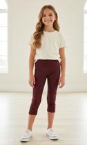 Leg Capri com aplicação strass metal Infantojuvenil Nº 12-16 COR:BORDÔTAMANHO:12 Leg Capri com aplicação strass metal Infantojuvenil Nº 12-16 COR:BORDÔTAMANHO:12