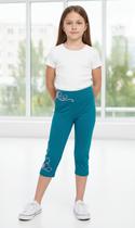 Leg Capri com estampa na lateral em cotton nº 10 ao 14 COR:TURQUESA CLAROTAMANHO:10