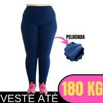 Leg Peluciada Térmica Plus Size Suplex Flanelado G1 Ao G3-Azul Marinho Leg Peluciada Térmica Plus Size Suplex Flanelado G1 Ao G3-Azul Marinho