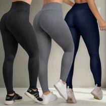 Leg Suplex Cintura Alta, Calça Legging Levanta Bumbum, Costura Reforçada, Grossa Zero Transparência