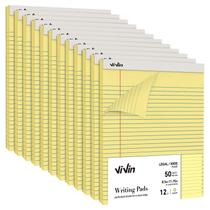 Legal Pads ViVin, 21,6 x 27,9 cm de largura, Ruled, pacote com 12, 600 folhas Legal Pads ViVin, 21,6 x 27,9 cm de largura, Ruled, pacote com 12, 600 folhas