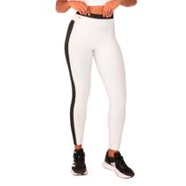 Legging Amei Sport Compasso - Branco/Preto