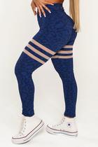 Legging Animal Print Azul Empina Bumbum She Squats