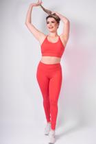 Legging Azzam Shine Vermelho Sintonia