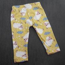 Legging Baby Básica Estampada Cor:Amarelo OvelhaTamanho:RN