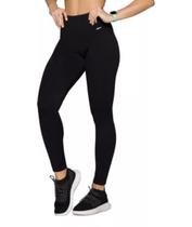 Legging Básica Fitness Sem Costura Cós Largo Alta Compressão