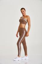 Legging c Elastico Personalizado Cajubrasil Marrom Castanho