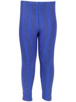 Legging calça Infantil academia Periquitinho Azul Listrado e Brilho RUM E BUTTER poliamida elastano