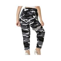 Legging Camuflada Plus Size Branca - Alta Elasticidade, Esportiva e Casual