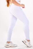 Legging Cintura Alta Feminina Glow Branca Legging Cintura Alta Feminina Glow Branca