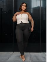 Legging Cintura Alta Plus Size Feminina Antitransparente