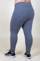 Legging cinza mescla clara lisa plus size