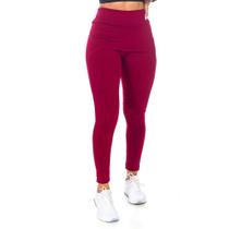 Legging com Saia Fitness Vermelho Poliéster - M (44-46)