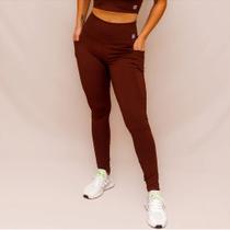 Legging Confort Bolso Treino Corrida - Coffee - Alta Compressão e Tecnologia Anti-Odor Legging Confort Bolso Treino Corrida - Coffee - Alta Compressão e Tecnologia Anti-Odor