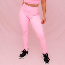 Legging Confort Treino Corrida Rosa Chiclete - Alta Compressão e Conforto