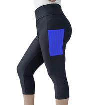Legging Corsário Calça Capri com Bolsos Poliamida Spandex P M G GG PINA