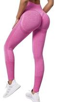 Legging de academia empina modela bumbum cintura alta sem costuda suplex rosa cinza importada calça legging pro modeladora feminina - importaemporta