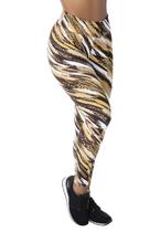 Legging DLK Estampa de Onca Marrom Legging DLK Estampa de Onca Marrom