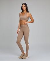 Legging Essentials Alto Giro Bege Escuro Legging Essentials Alto Giro Bege Escuro