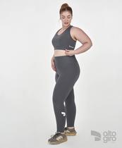 Legging Essentials Cos Sustentacao Plus Alto Giro Cinza Ferro