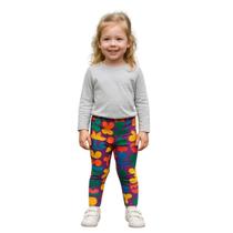 Legging Fábula Inverno Mais Flores Rosa